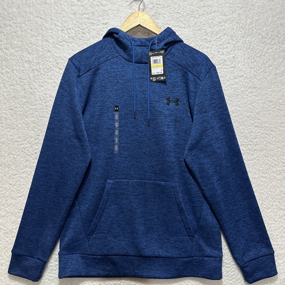 Under Armour Men's Size M Fleece‎ Twist Hoodie Hoodie Sweatshirt UA 1373354 Blue